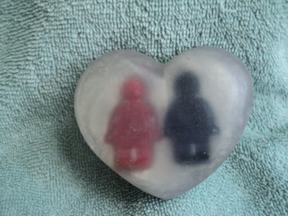 Valentine Soap - Mini Men Heart Soap - Fruit Rings Scent