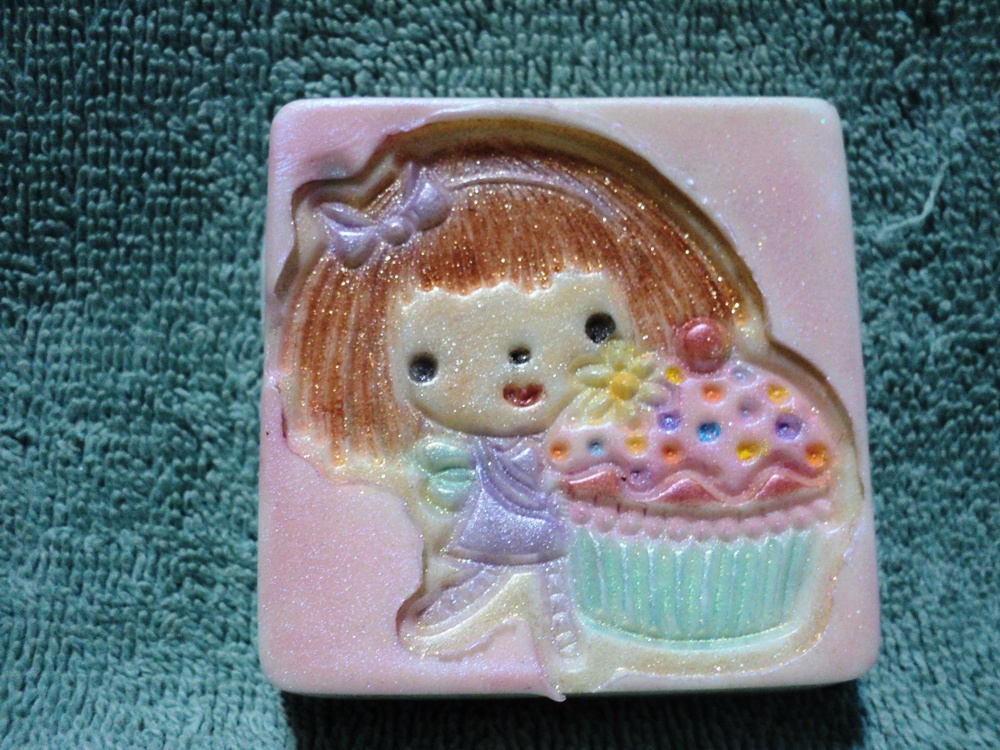 Sweet Fairy With Cupcake Soap - Raspberry Cream Cupcake Soap