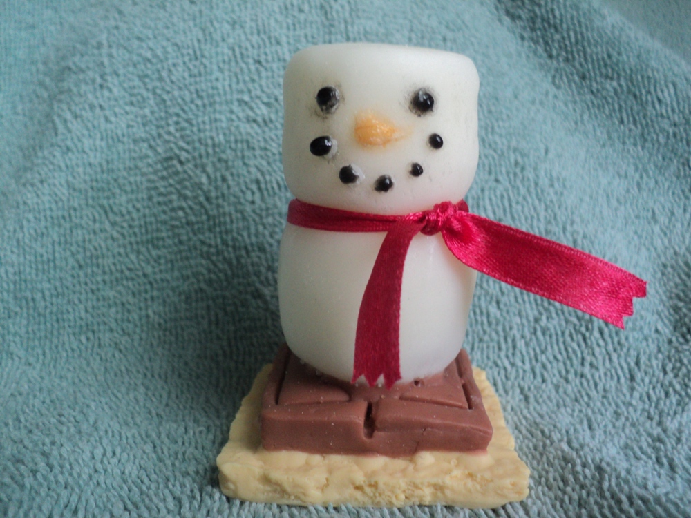 S'mores Snowman Soap - Toasted Marshmallow Scent