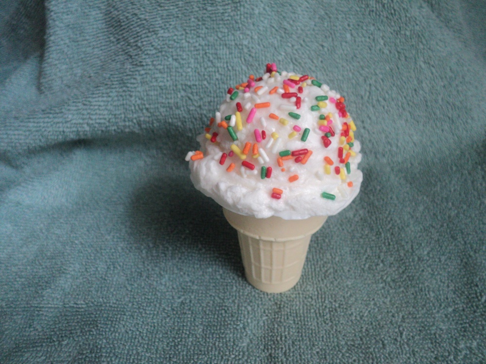 Ice Cream Cone Soap - Vanilla Frosting Scented