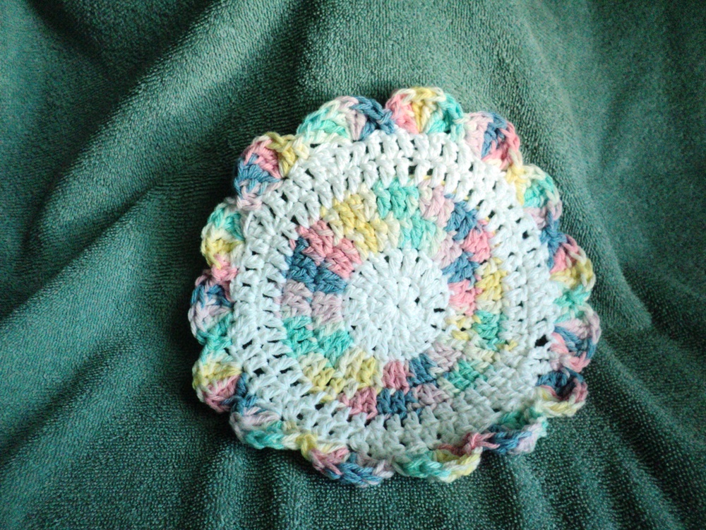 Washcloth-crocheted - Rainbow Washcloth